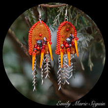 Load image into Gallery viewer, Warrior  - Beaded Earrings
