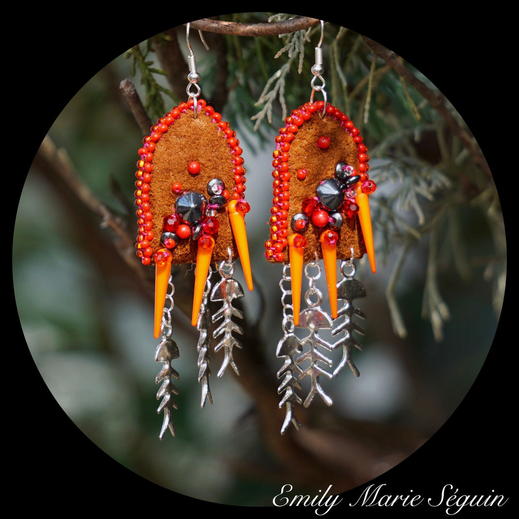 Warrior  - Beaded Earrings