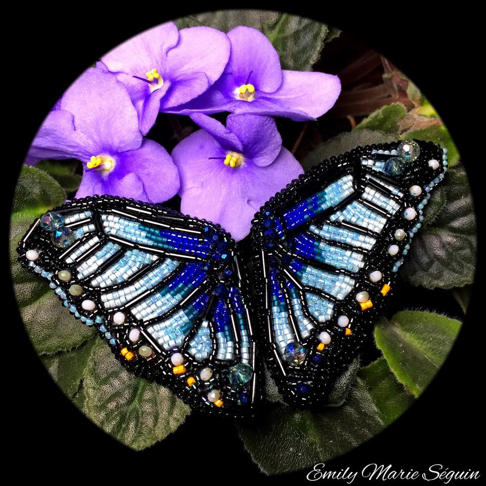 'Morpho' - Beaded Butterfly Wings