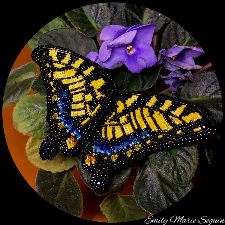 'Tiger Swallow-tail' - Beaded Butterfly Wings